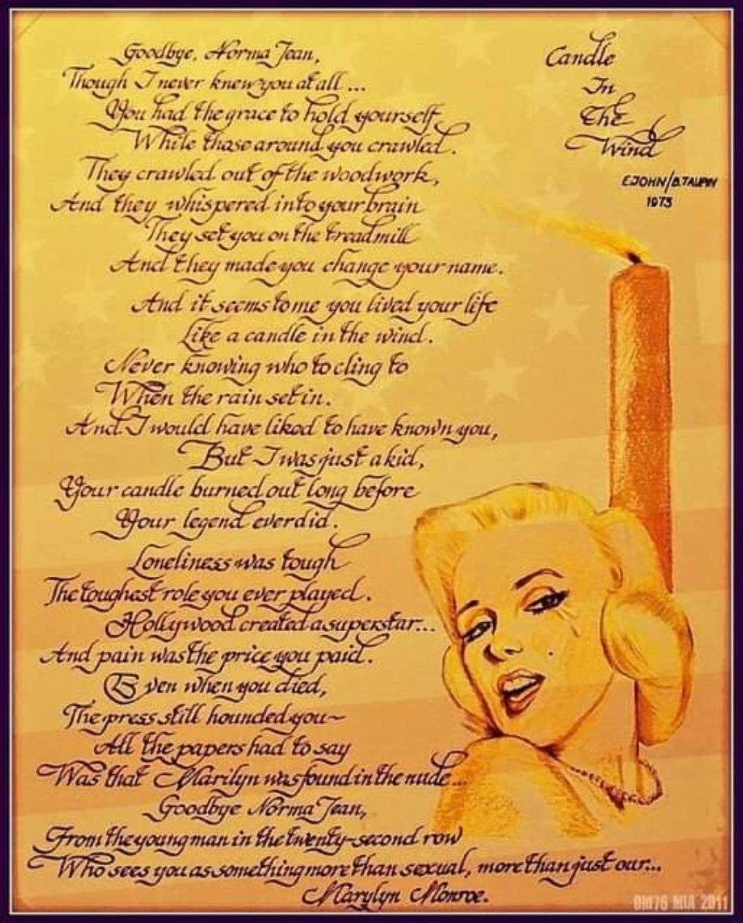 Pin by Holly Rae Adair on Music | Candle in the wind, Great song lyrics