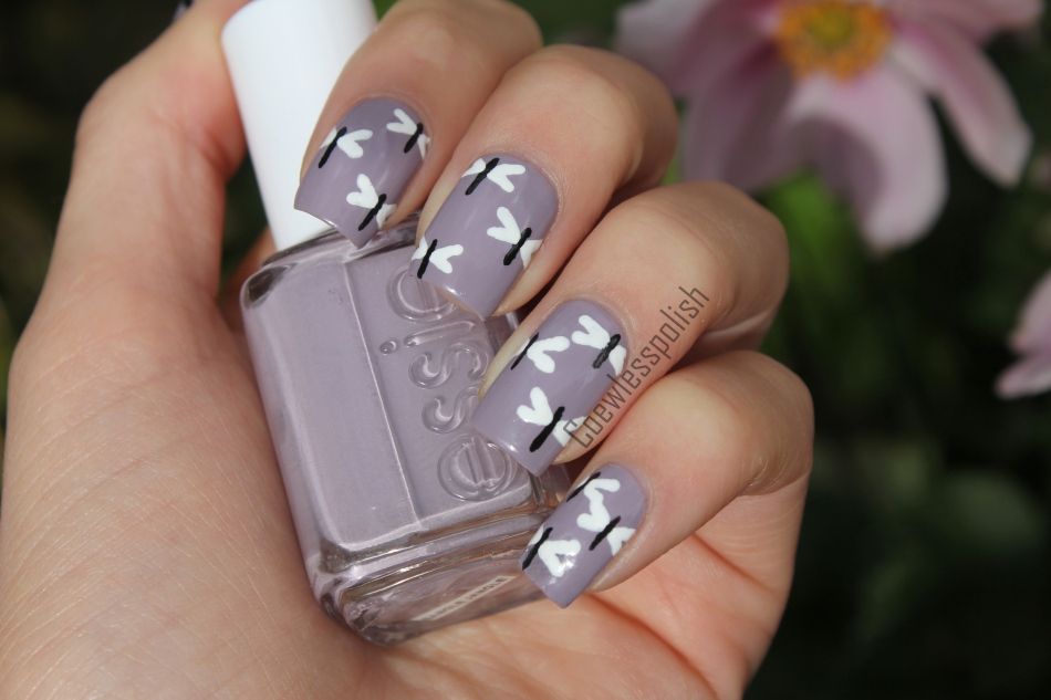 NOTD – Dragonflies Nail Polish Blog, Dragonflies And Blog Today's Daily Nail Art is this dragonfly design by coewlesspolish. - NOTD – Dragonflies Nail Polish Blog, Dragonflies And Blog