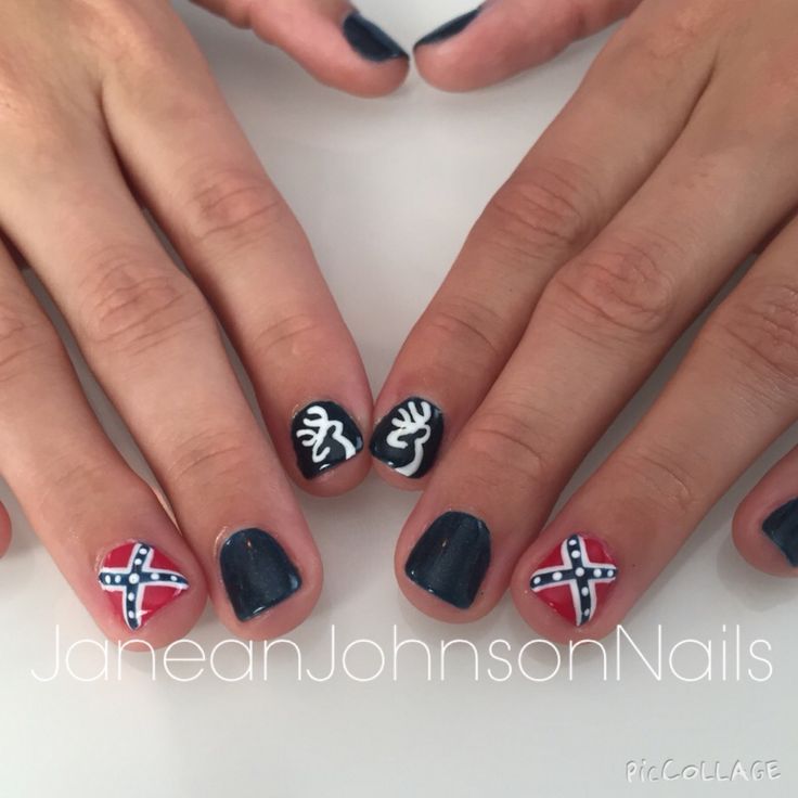 Pin By Haven Faulkner On Nails Pinterest Nails, Flag Nails And Shellac Nails, Glitter Nails, Acrylic Nails, Nail Nail, Acrylics, Rebel Flag - Pin By Haven Faulkner On Nails Pinterest Nails, Flag Nails And