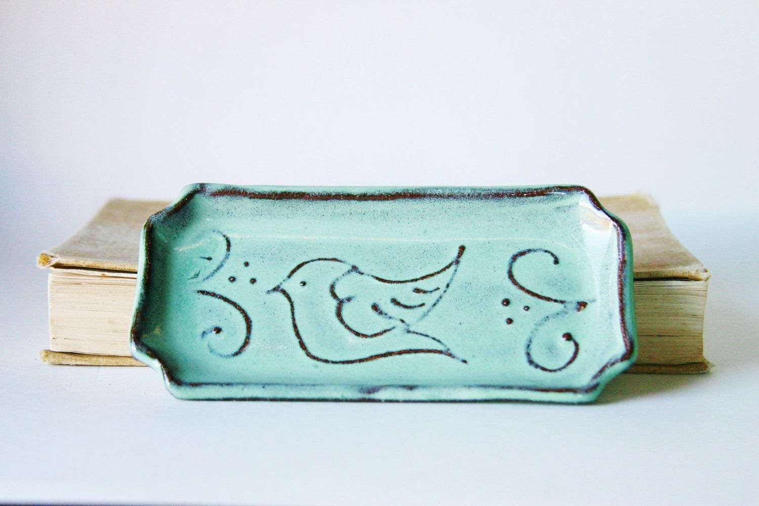 Handmade Ceramic Stoneware Soap DishSpoon RestJewellery Tray