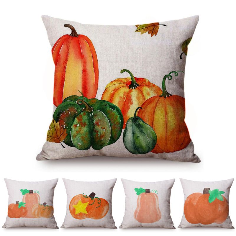 Pillowcase Pumpkin Sofa Cushion Cover Pillow Case Halloween Thanksgiving Decor S