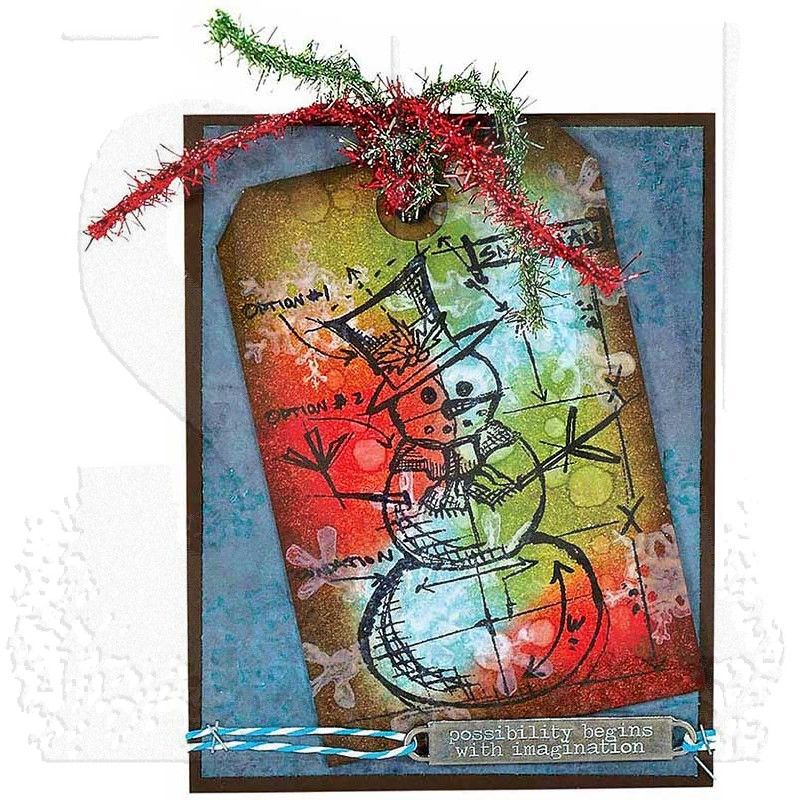 Tiny Text Christmas Tim Holtz papercrafting mixed media card making art journaling xmas Stampers Anonymous stamp set 4 stamps cling