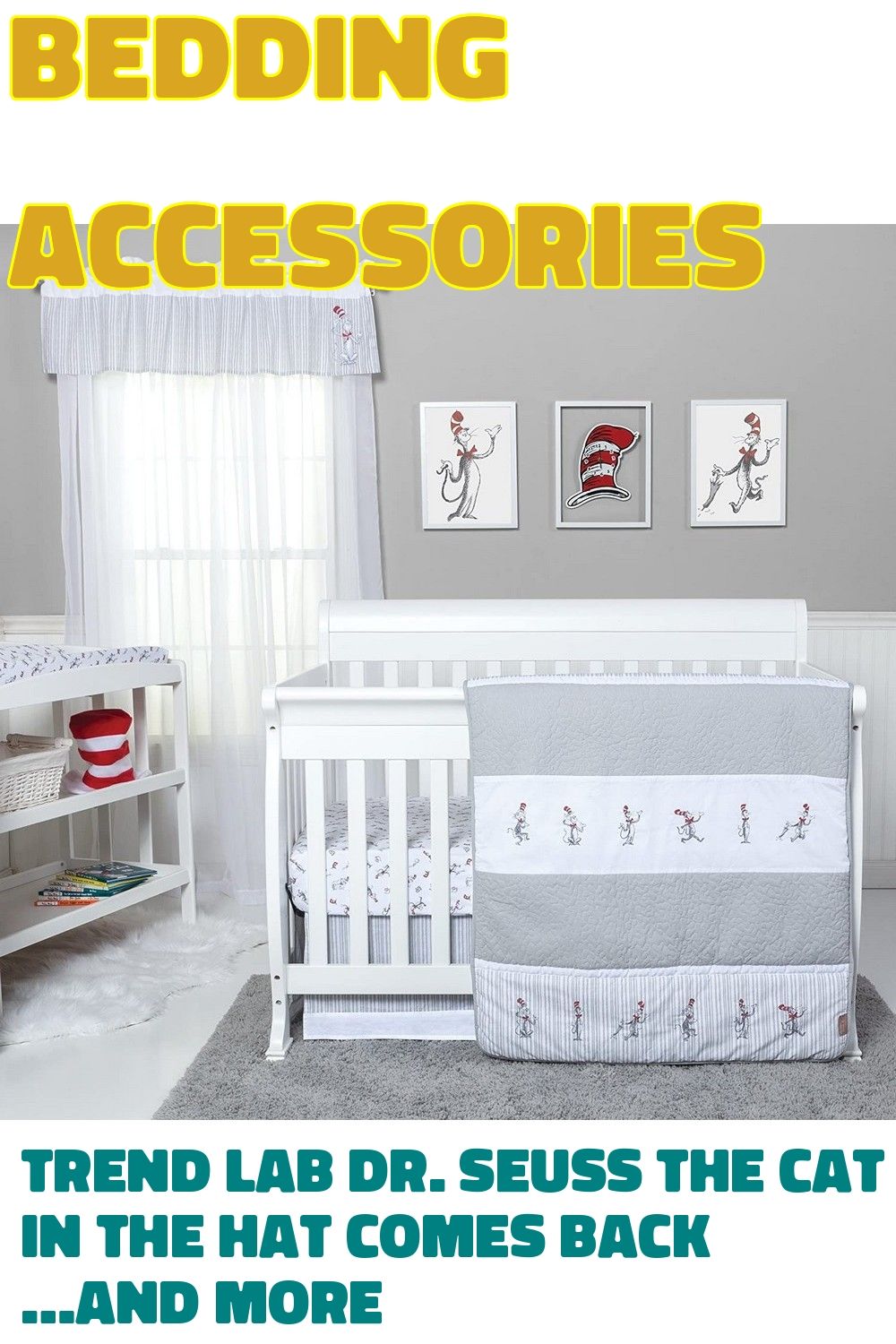 trend lab dr seuss the cat in the hat comes back 4 piece bedding set gray red white 30510 bed bedding accessories bedding set grey and white cot bed bedding on trend lab dr seuss the cat in the hat comes back 4 piece bedding set gray red white 30510 bed bedding accessories bedding set pinterest