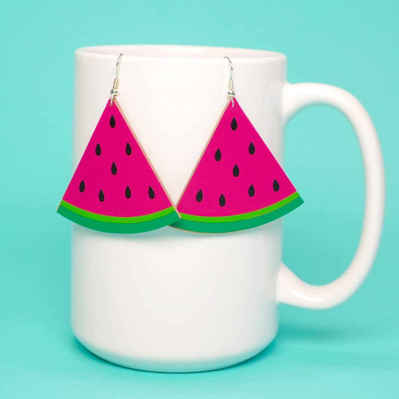 Download Make these adorable watermelon earrings with our free earring SVG file + 11 MORE Totally Free ...