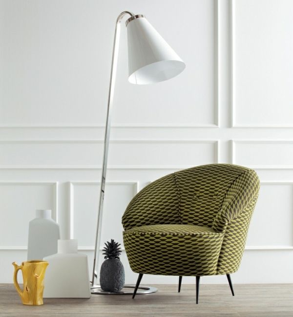 grüner Sessel-weiße Lampe-moderne Wohnzimmer Möbel Inspiration - moderne lampen für wohnzimmer grüner Sessel-weiße Lampe-moderne Wohnzimmer Möbel Inspiration - moderne lampen für wohnzimmer