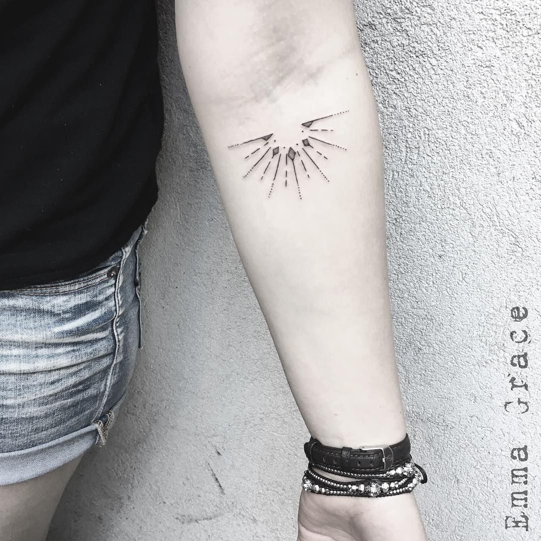 tiny tat image by Katie Crabtree Rising sun tattoos, Sun