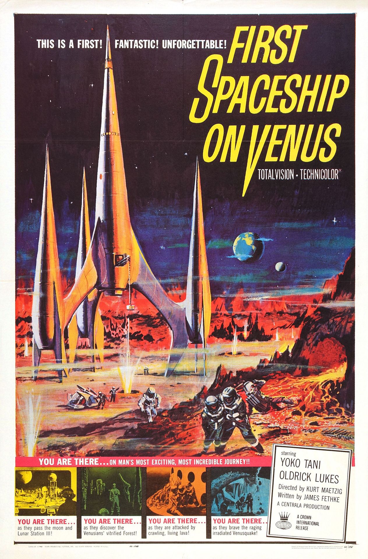 First Spaceship on Venus original lobby Card Japan 1960 Yoko Tani Oldrick Lukes