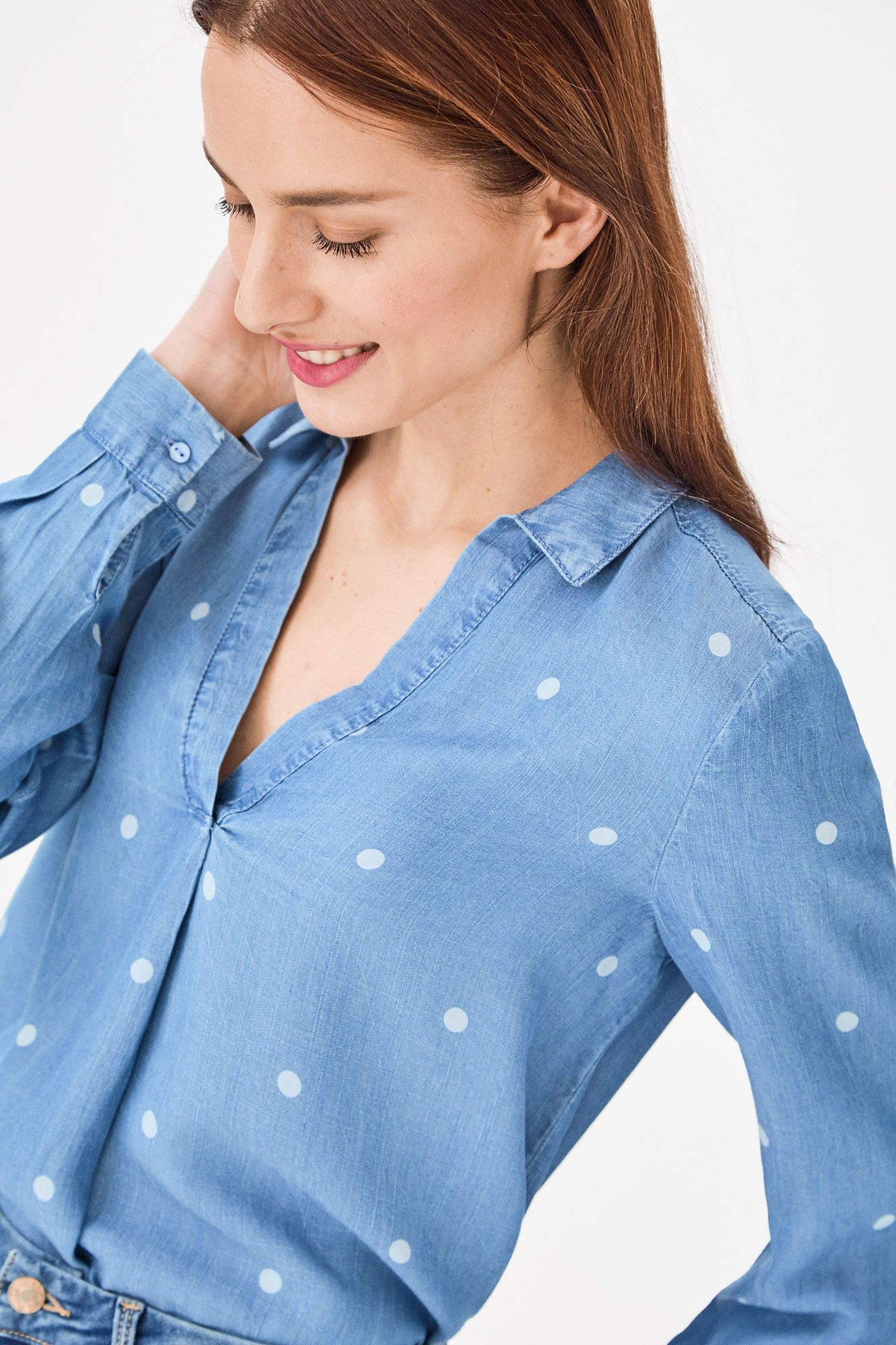 Cortefiel Camisa Vaquera Fluida Fashion Women S Top Women