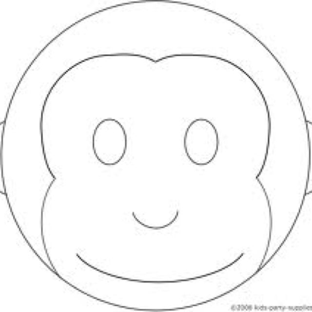 monkey mask template templates pinterest animal masks crafts