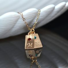Initial Bar Necklace, Engraved Necklace, Personalized Necklace, Charm Necklace, Tag Necklace, Neckless, Gold Initial, Initial Charm, M Letter Design