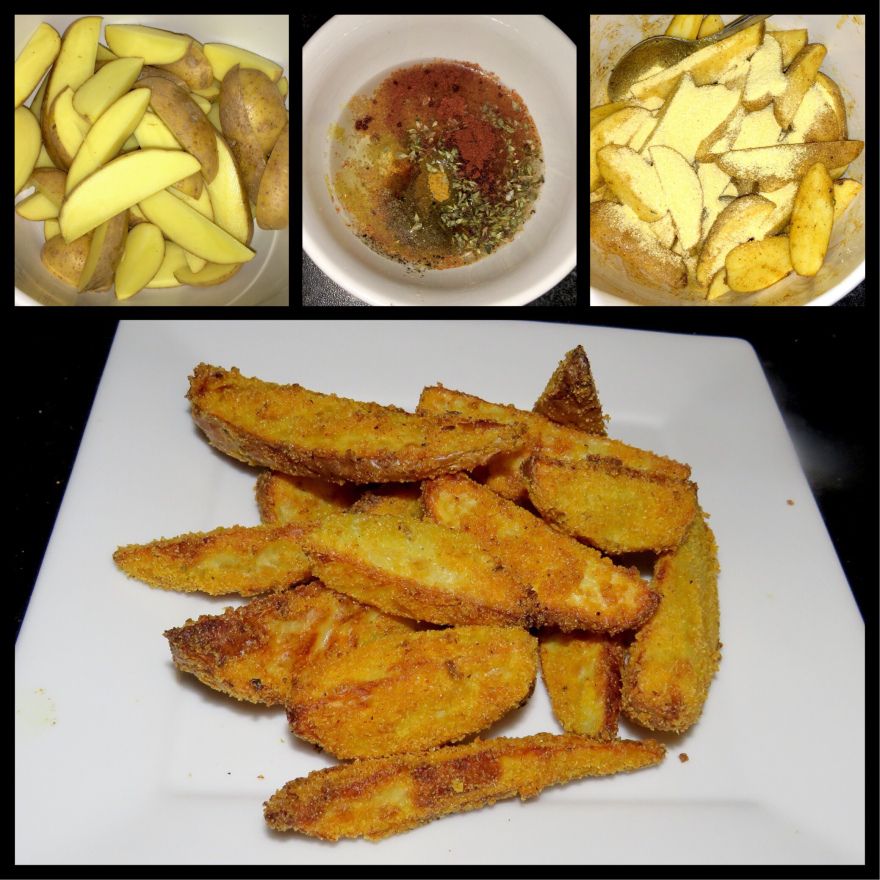 Knusper Kartoffelecken (Crunchy potato wedges) #kartoffeleckenbackofen