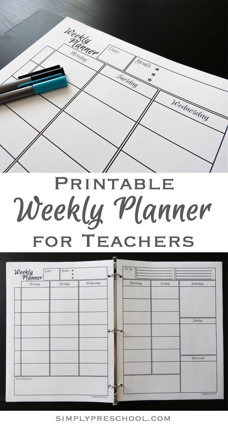 How to Create Your Own Custom <strong>Teacher Planner</strong> | OC Teacher weekly planner template