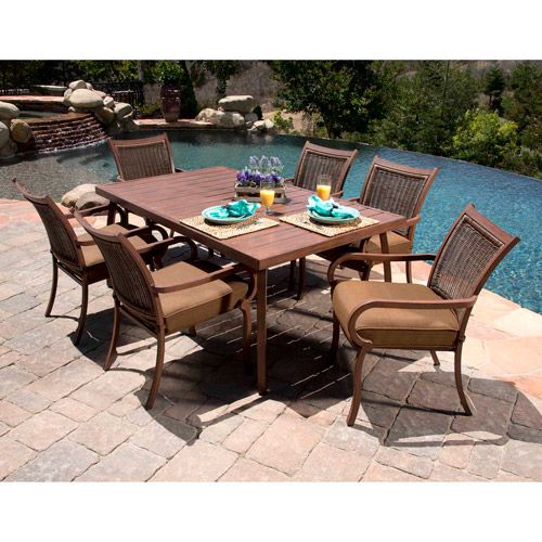 Oak Grove 7 Piece Patio Dining Set Seats 6 Poolside Pinterest Oak Grove 7 Piece Patio Dining Set Seats 6
