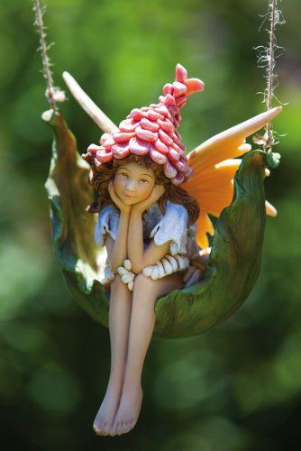 Petal Fairies Proper Pixie Hanging Statuary Petal Fairies Proper Pixie Hanging Statuary