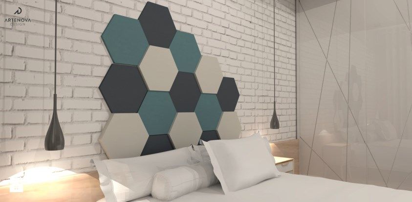 Sypialnia styl Minimalistyczny - zdjęcie od Artenova Design - pracownia projektowania wnętrz - Sypialnia - Styl Minimalistyczny - Artenova Design - pracownia projektowania wnętrz Design