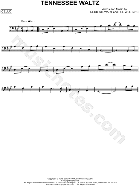 print and download tennessee waltz sheet music composed by redd the tennessee waltz sheet music