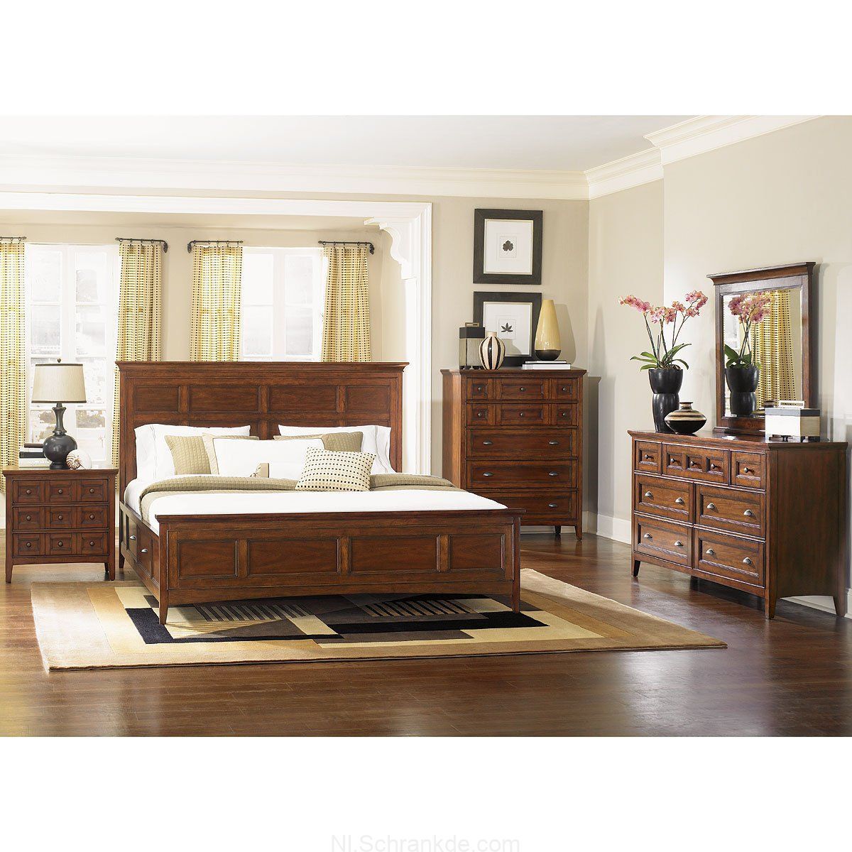 ACME Dresden Queen Bed Cherry Oak 12140Q Traditional