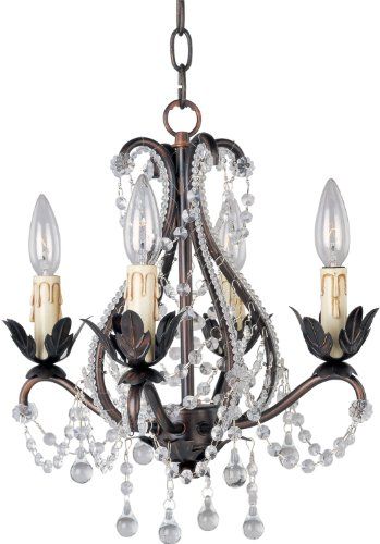 4 Light Oil Rubbed Bronze Crystal Small Chandelier 4 Light Oil Rubbed Bronze Crystal Small Chandelier