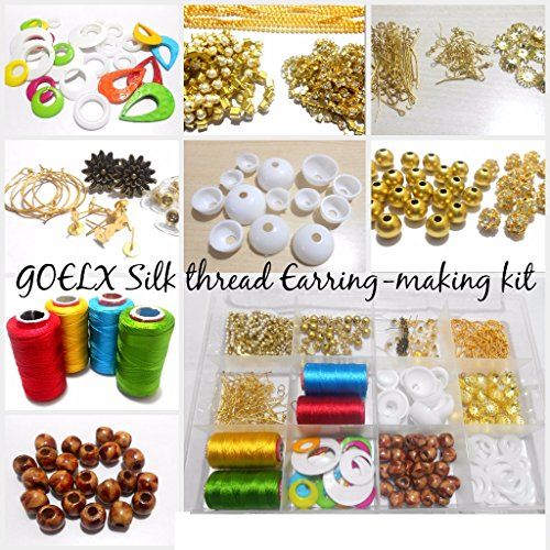 Am Silk Thread Earring Jhumka Making Kit All Am Silk Thread Earring Jhumka Making Kit All Materials Makes Diffe Shape Of Earrings With Storage Box