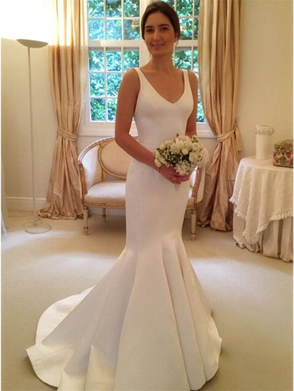 232 Wedding Dress 2017 Trends & Ideas How To Dress For A Wedding, V Neck Wedding Dress, Backless Wedding, Elegant Wedding Dress, Cheap Wedding Dress, Wedding Dresses Simple, Mermaid Wedding Dress, Bridal Dresses, Sexy Wedding