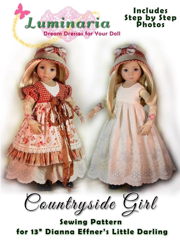 PDF Dress Pattern Fits 13/" Dianna Effner Little Darling My Meadow Avery Iple KID