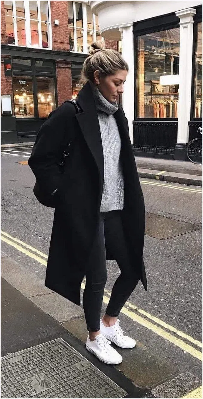 21 cosy office & work outfits ideas for women when it's cold