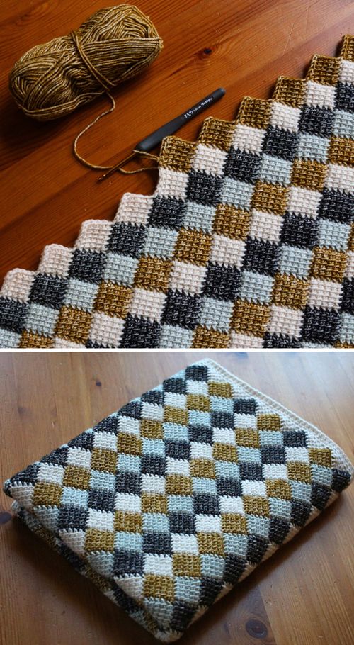 Beste Entrelac Blanket - Free Crochet Pattern (Beautiful Skills MP-85