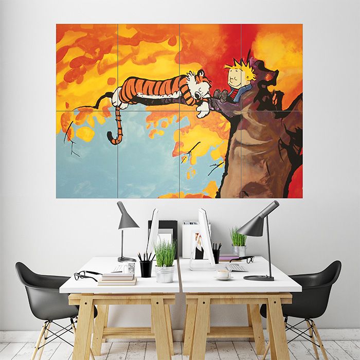 Calvin And Hobbes Tree Block Giant Wall Art Poster P 1686 With Hobbes Tree Block Giant Wall Art Poster