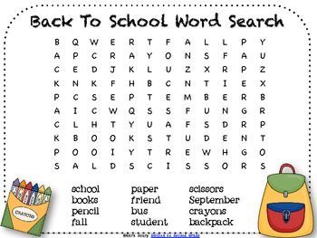 Challenger image intended for back to school word search printable Satisfactory image with back to school word search printable