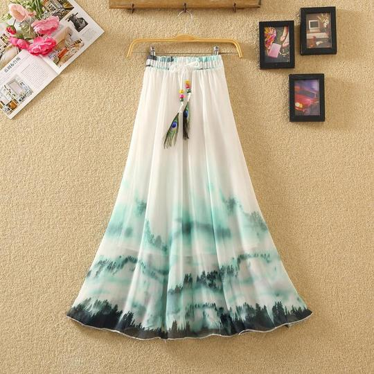 Summer Chiffon Elastic Beach Skirts | Foci
