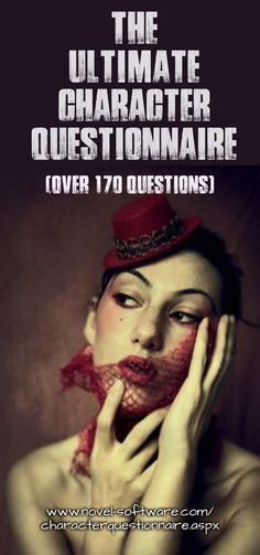The Ultimate Character Questionnaire A character questionnaire can be a great way to inspire a bit (or a lot) more detail about your characters. Writer Tips, Book Writing Tips, Writing Resources, Writing Process, Writing Quotes, Writing Life, Fiction Writing, Writing Tools, Novel Writing