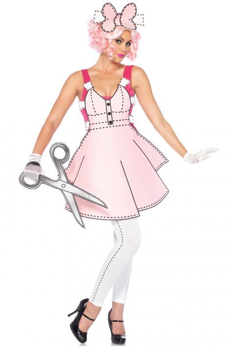 Pretty Paper Doll Adult Costume Scary Doll Costume, Paper Doll Costume, Costume Sexy, Scary Dolls, Paper Dolls, Costume Ideas, Most Creative Halloween Costumes, Costumes Sexy Halloween, Adult Costumes