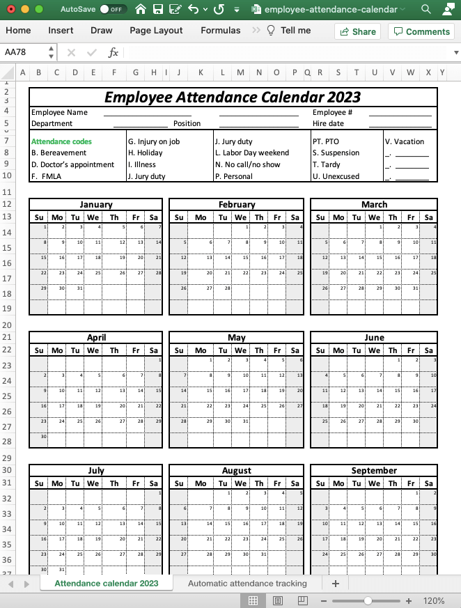 Employee attendance calendar leave board Artofit Employee attendance calendar leave board Artofit