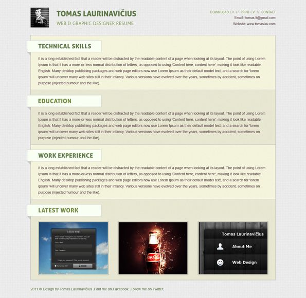 Create a Minimal Resume Website Design in Photoshop Geeky Stuff - resume website Create a Minimal Resume Website Design in Photoshop Geeky Stuff - resume website