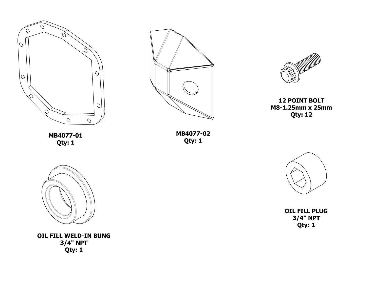 DIY Front DIFF Cover Sport M186 for Jeep JL & JT