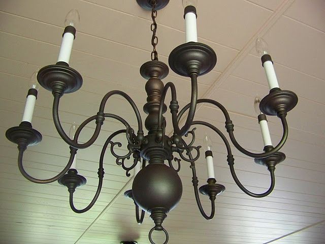 Spray Painting On An Old Brass Chandelier I M So Doing This Spray Painting On An Old Brass Chandelier I M So Doing This