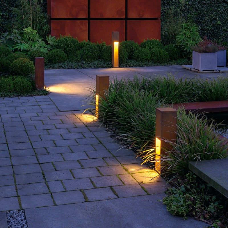 Rusty Slot 50 Post Lighting Direct Yard Landscape Rusty Slot 50 Post Lighting Direct Yard Landscape