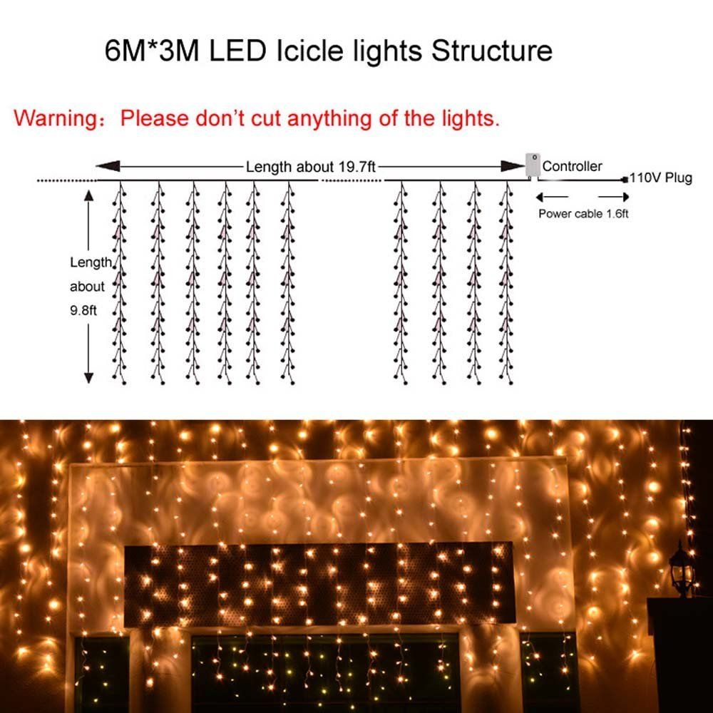 Coupon Codes Ledertek Warm White Curtain Icicle Coupon Codes Ledertek Warm White Curtain Icicle