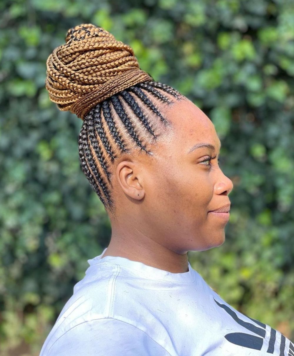 30 Statement Braided Bun Hairstyles for Black Hair Feed in