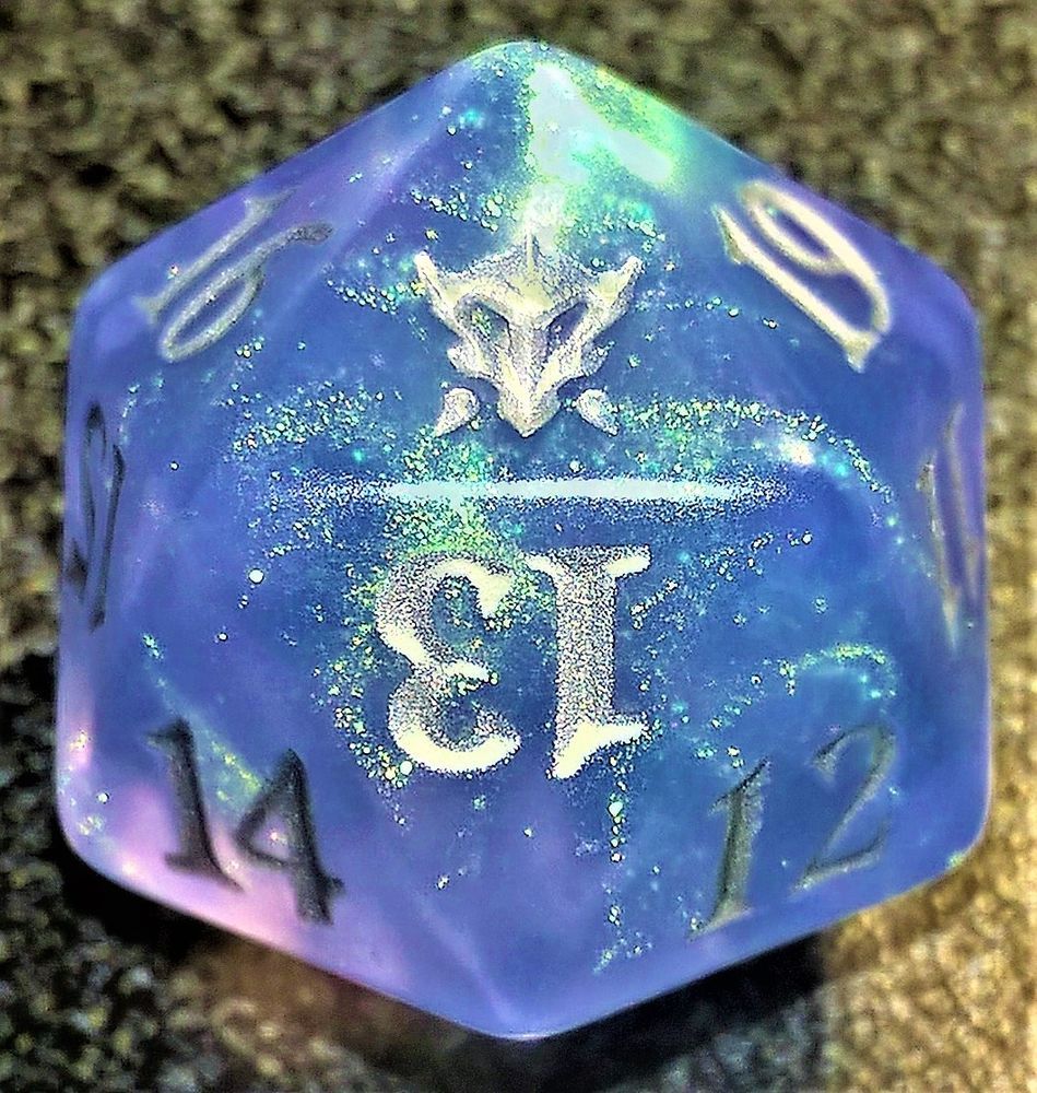 Magic the Gathering d20 Spindown Life Counter Die Khans of Tarkir Blue