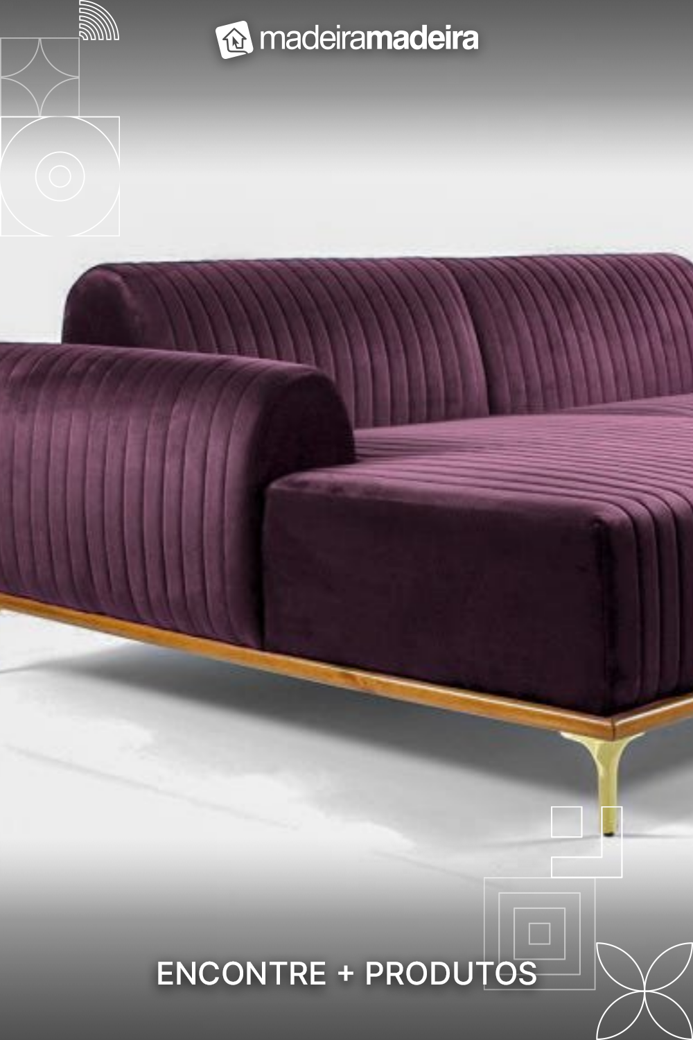 Ei, sabia que na MadeiraMadeira você pode comprar pelo Whatsapp? Mande uma mensagem que nossos consultores vão te ajudar na compra :) 230, Sofa, Couch, Furniture, Home Decor, Products, Purple Velvet, Entry Doors, Decorative Objects