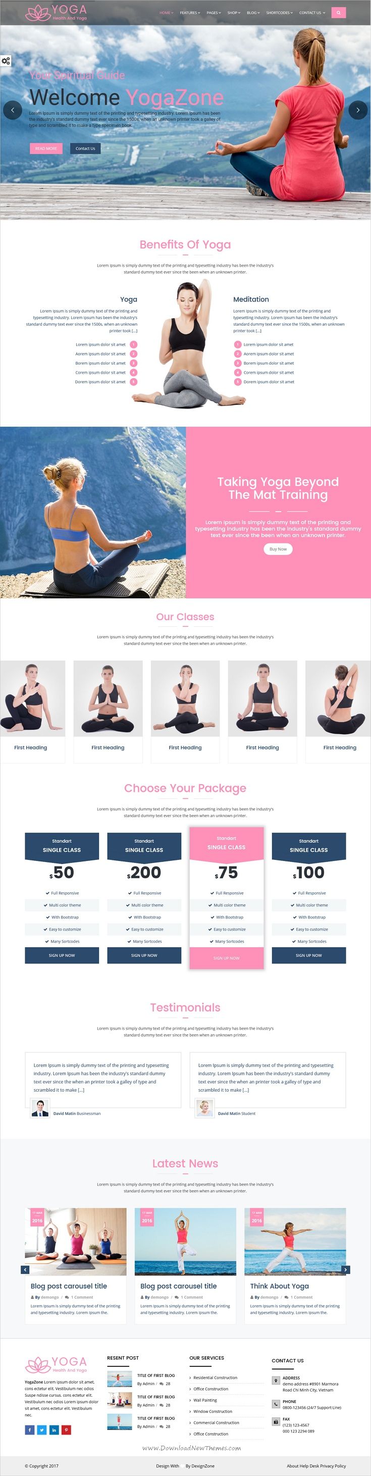 CargoZone es una increíble plantilla HTML #bootstrap de diseño moderno para el sitio web #yoga #fitn...