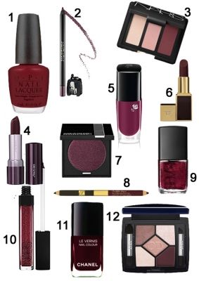 Makyaj Malzemelerinde Bordo 1 Opi Oje 2 Yves Saint Laurent Göz