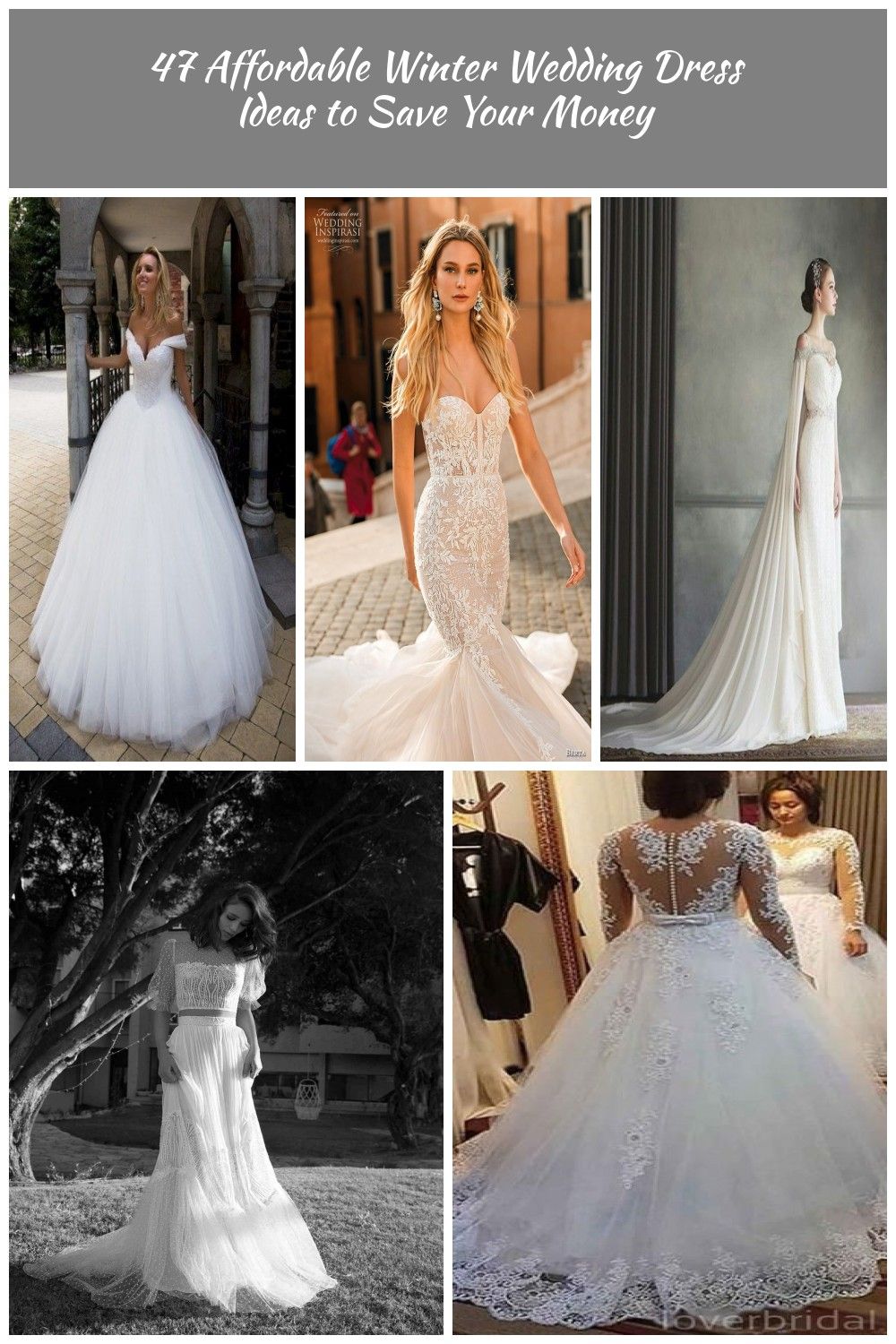 Affordable winter wedding dress ideas to save your money 11