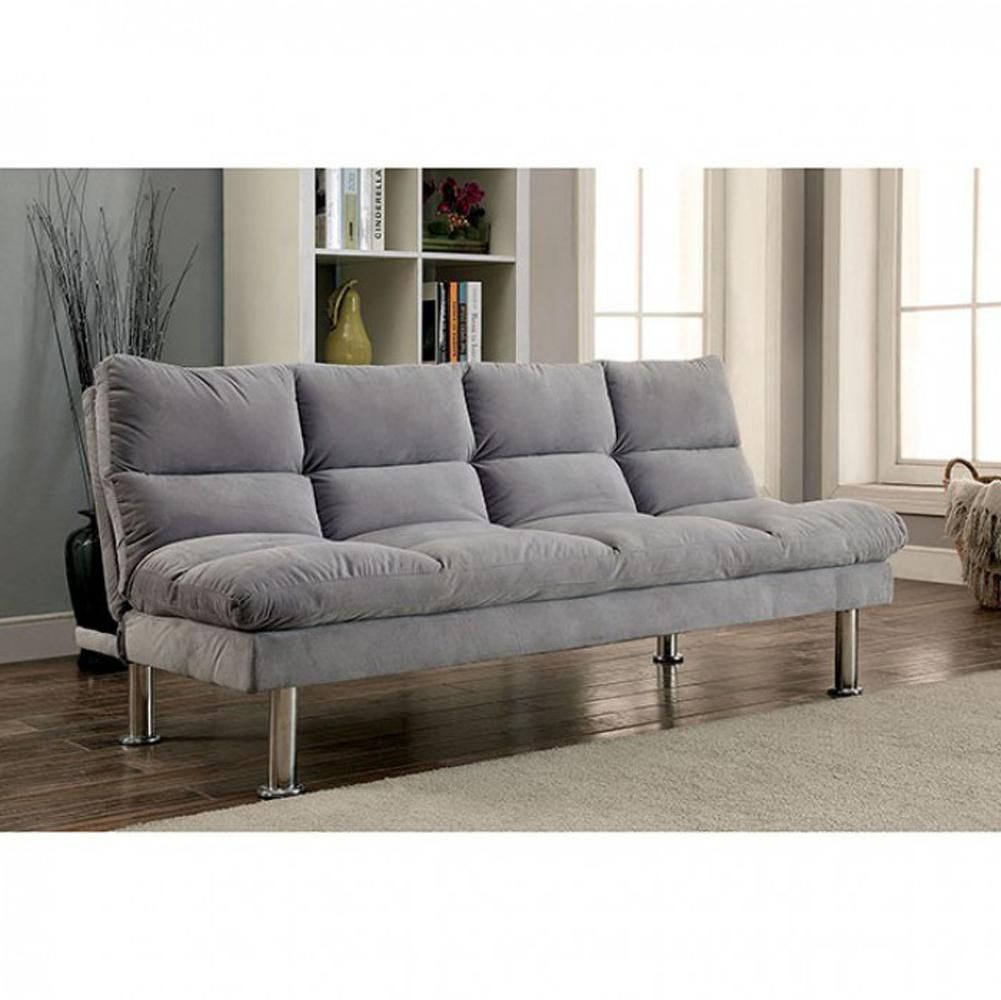 Saratoga Gray Futon Sofa With Contemporary Style Products Saratoga Gray Futon Sofa With Contemporary Style