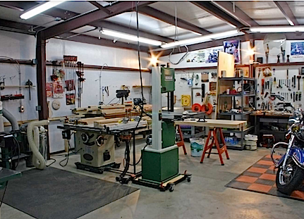 Single Angle Pic Of A Shop For Woodworking Small Engine Work