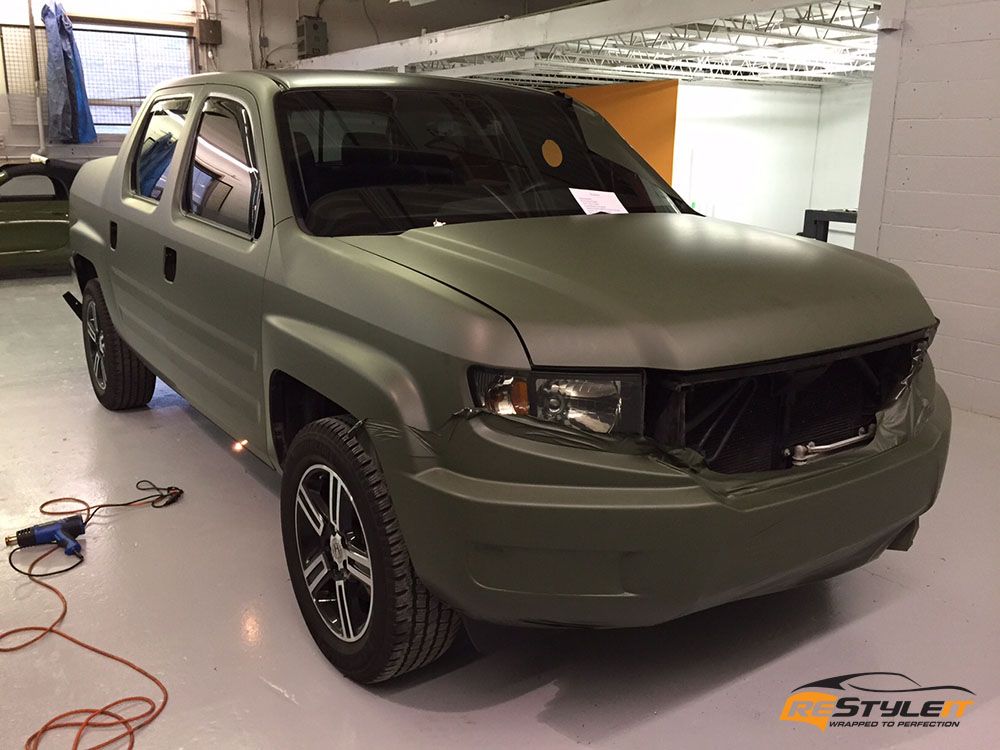 Honda Ridgeline Matte Black To Matte Military Green Honda Ridgeline Honda Ridgeline Custom Honda