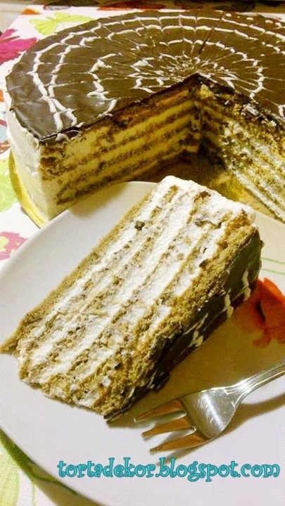 Torták és más finomságok: Hunyadi torta Hungarian Desserts, Hungarian Cake, Hungarian Recipes, Pastry Recipes, Cookie Recipes, Dessert Recipes, Cake Desserts, Cupcake Cakes, Twisted Recipes