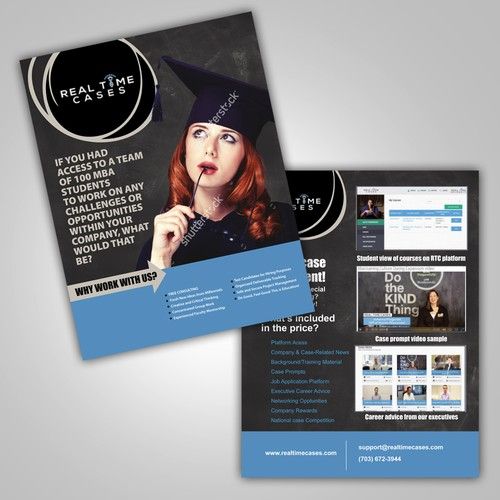 design a professional brochure to target corporate executives
