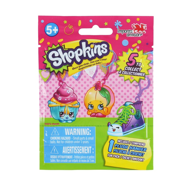 Shopkins Season 1 Plush Hanger Figures Mystery Blind Pack NEW Unopened